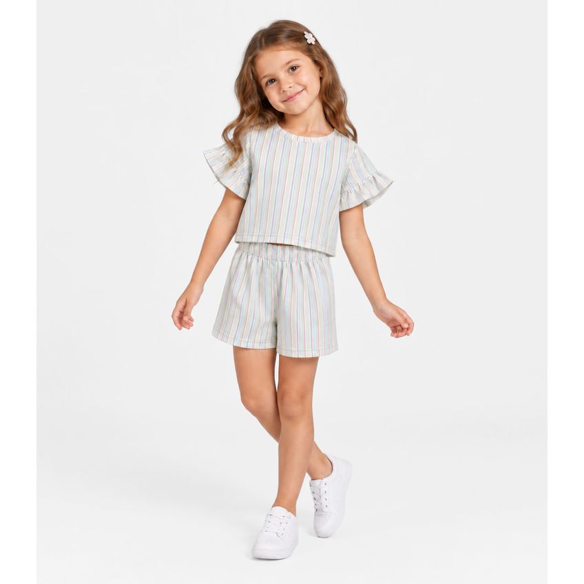 Conjunto Infantil Feminino Estampado Select Bege 10 - imagem 3