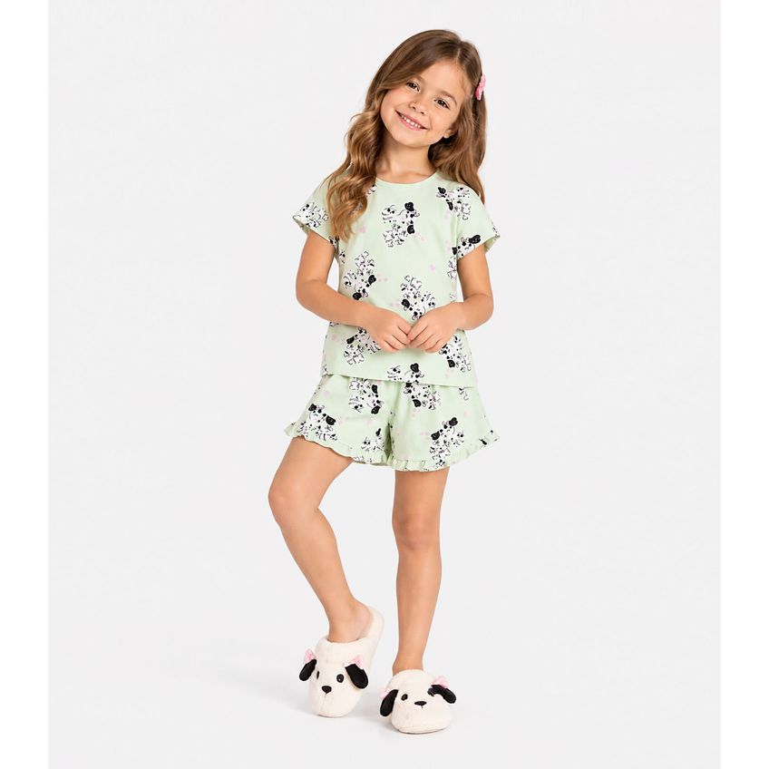 Pijama Infantil Feminino Estampado Select Verde 6 - imagem 3