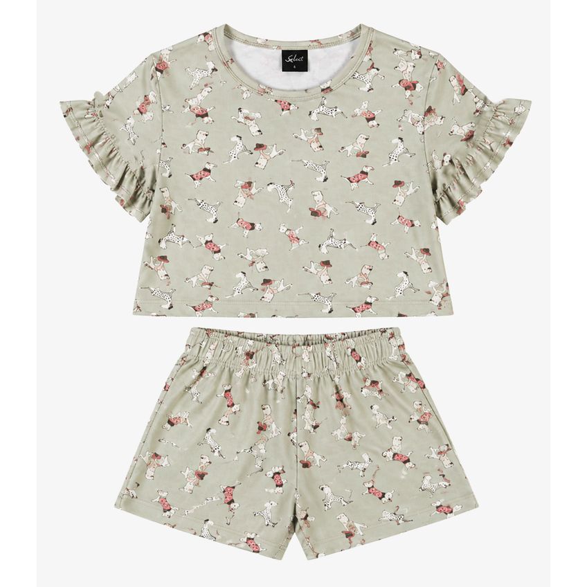 Conjunto Infantil Feminino Estampado Select Verde 8 - imagem 4