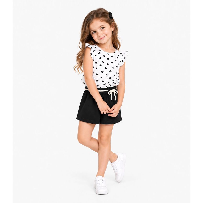 Conjunto Infantil Feminino Estampado Select Bege 6 - imagem 3