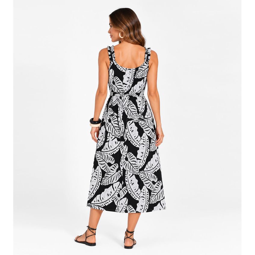 Vestido Midi Viscose Select Preto M - imagem 3