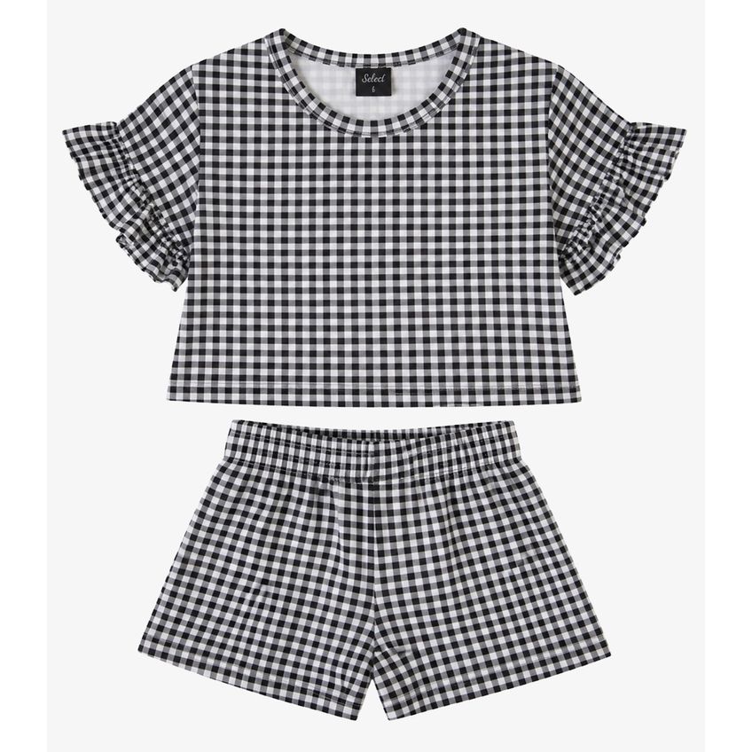 Conjunto Infantil Feminino Estampado Select Preto 4 - imagem 4