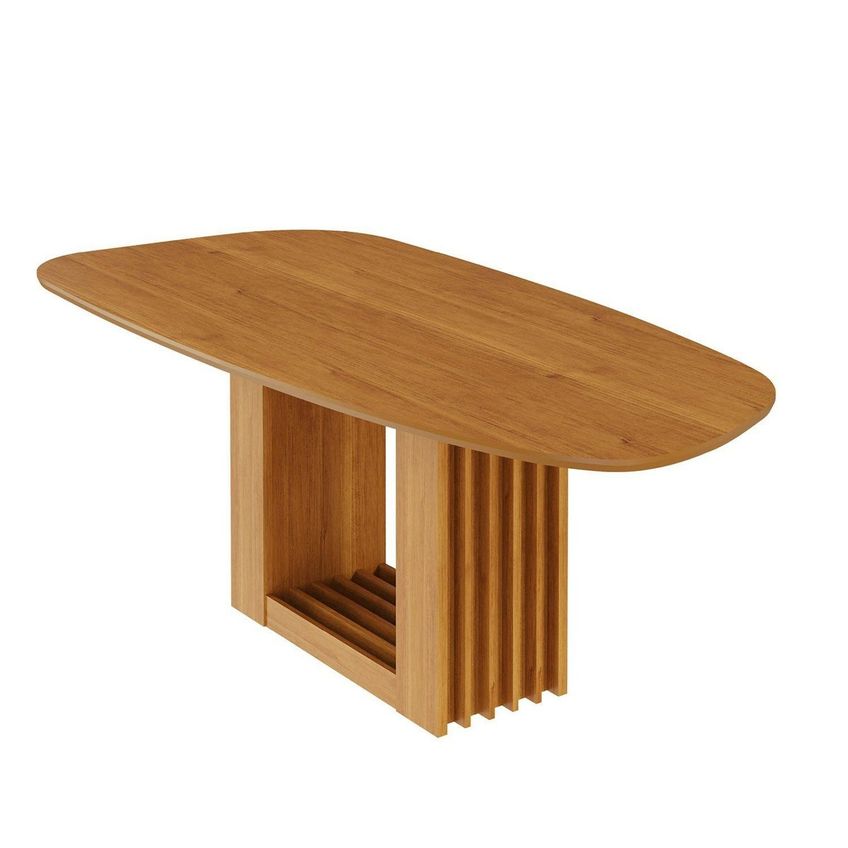 Mesa De Jantar Orgânica 210x100cm 100% MDF Jambu Cabecasa Madeiraoriginals Marrom/Cinamomo Cinamomo - imagem 3