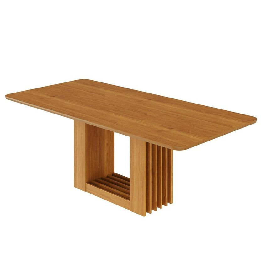 Mesa De Jantar Retangular 210x100cm 100% MDF Jambu Cabecasa Madeiraoriginals Marrom/Cinamomo Cinamomo - imagem 3