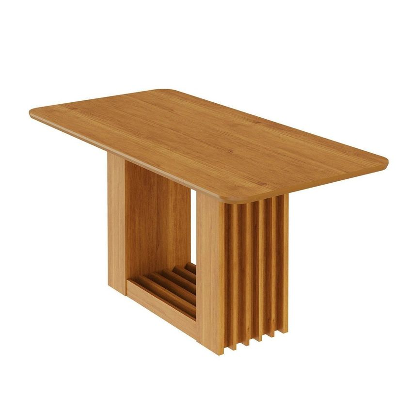 Mesa De Jantar Retangular 160x80cm 100% MDF Jambu Cabecasa Madeiraoriginals Marrom/Cinamomo Cinamomo - imagem 3