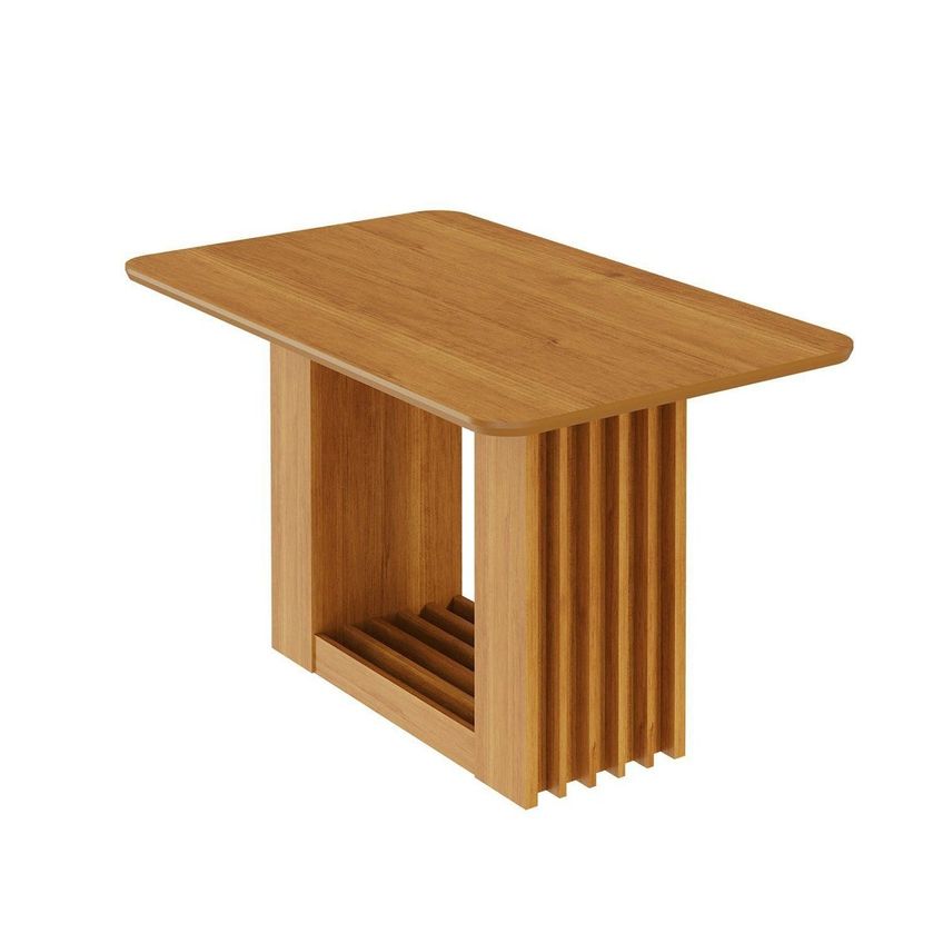 Mesa De Jantar Retangular 130x80cm 100% MDF Jambu Cabecasa Madeiraoriginals Marrom/Cinamomo Cinamomo - imagem 3