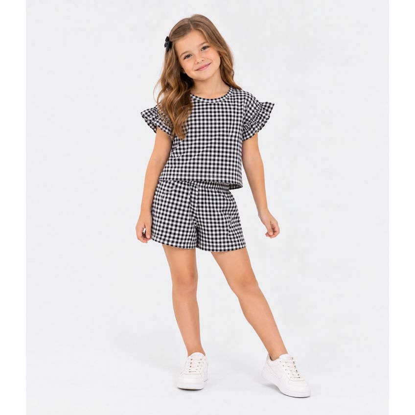 Conjunto Infantil Feminino Estampado Select Preto 10 - imagem 3