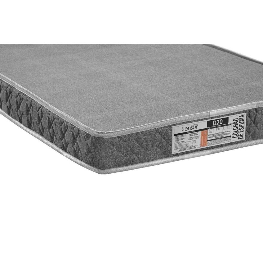 Colchão Solteiro D-20 Liso 78cm X 14cm Cinza Cinza - imagem 3