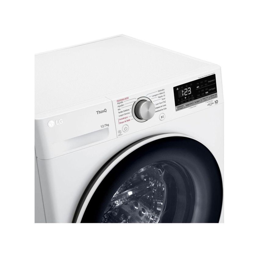 Lava E Seca Lg Smart Vc4 12kg Branca Com Inteligência Artificial Aidd Cv5012wc4 220v - imagem 4