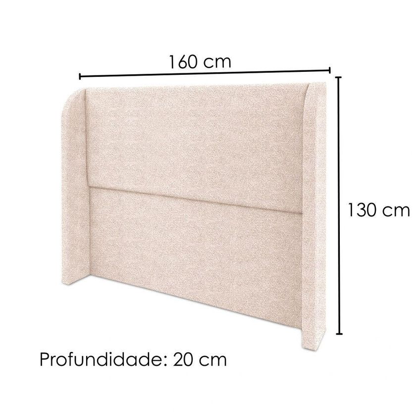 Cabeceira Queen 160 Cm Com Frame Imperial Boucle Rose Impo - imagem 3