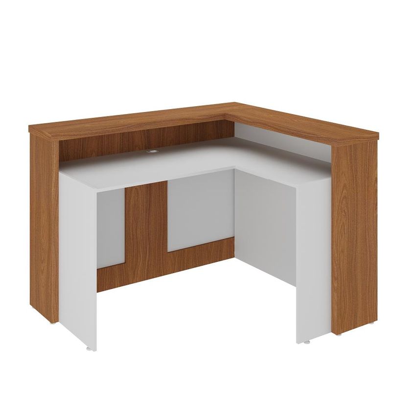 Balcão Atendimento Y37 Freijó/branco Artany - imagem 3