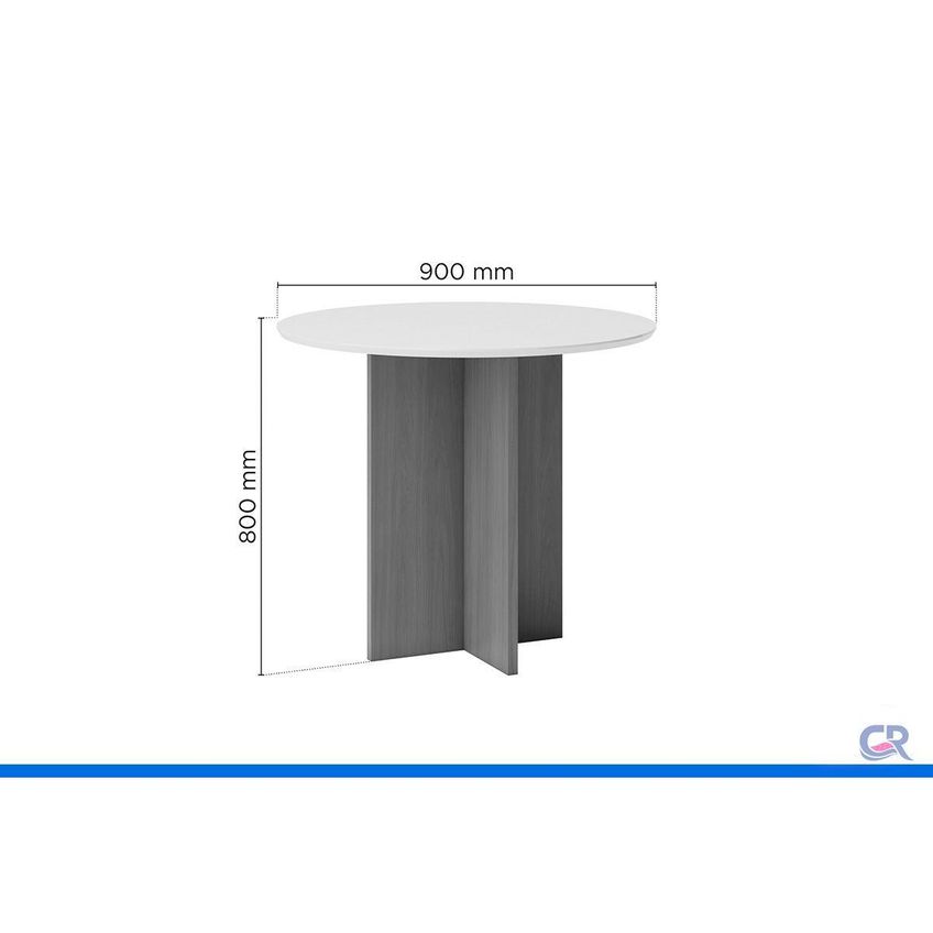 Mesa Jantar Lana Redonda 90cm Cinamomo/Off White Henn - imagem 3