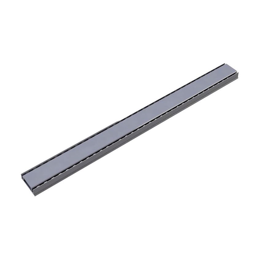 Kit 2 Grelha Linear Invisível Oculta Caixilho Cinza 100x8cm - imagem 3