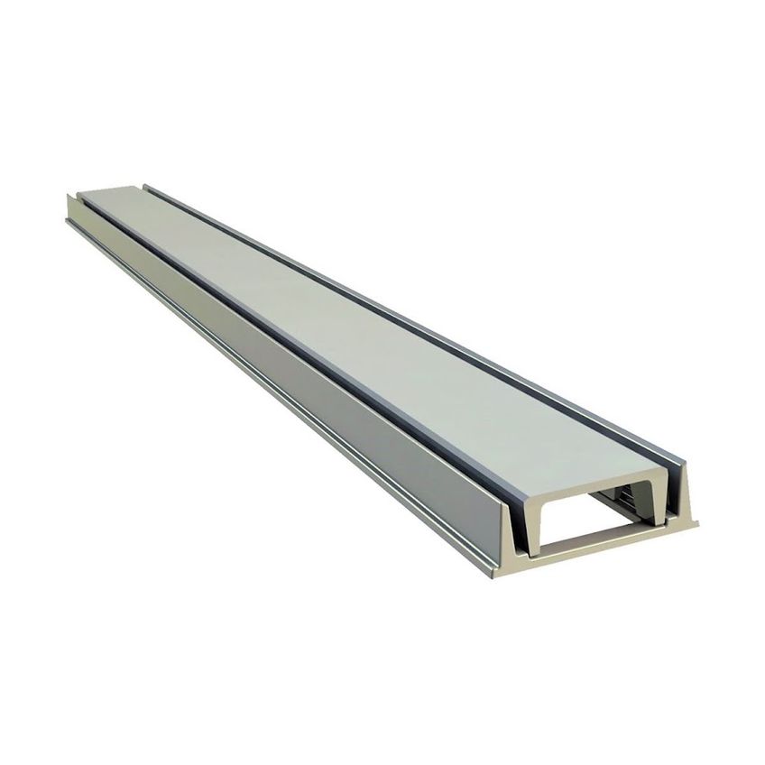 Kit 10 Grelha Linear Invisível Com Caixilho Bege 100x8cm - imagem 2