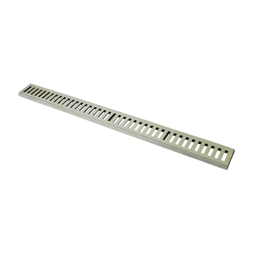 Kit 10 Ralo Grelha Linear Caixilho Em Alumínio Bege 10x100cm - imagem 3
