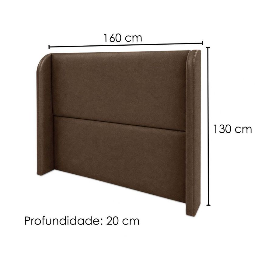 Cabeceira Queen 160 Cm Com Frame Imperial Corino Canela Impo - imagem 3