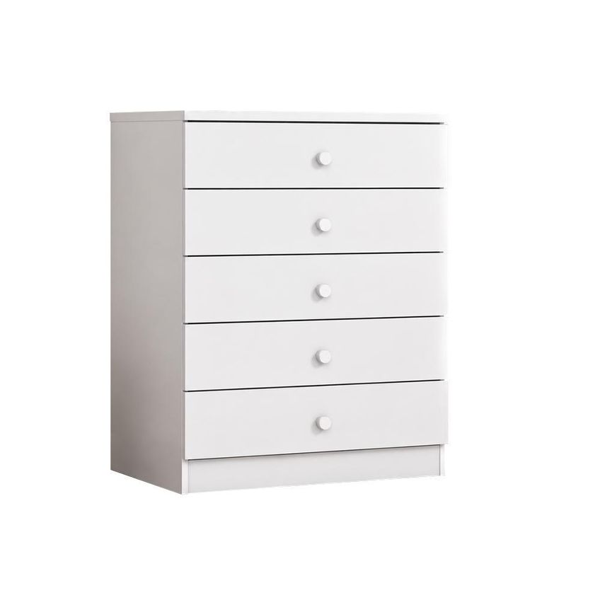 Cômoda Infantil Bala De Menta 5 Gavetas Branco - Móveis Henn - imagem 2