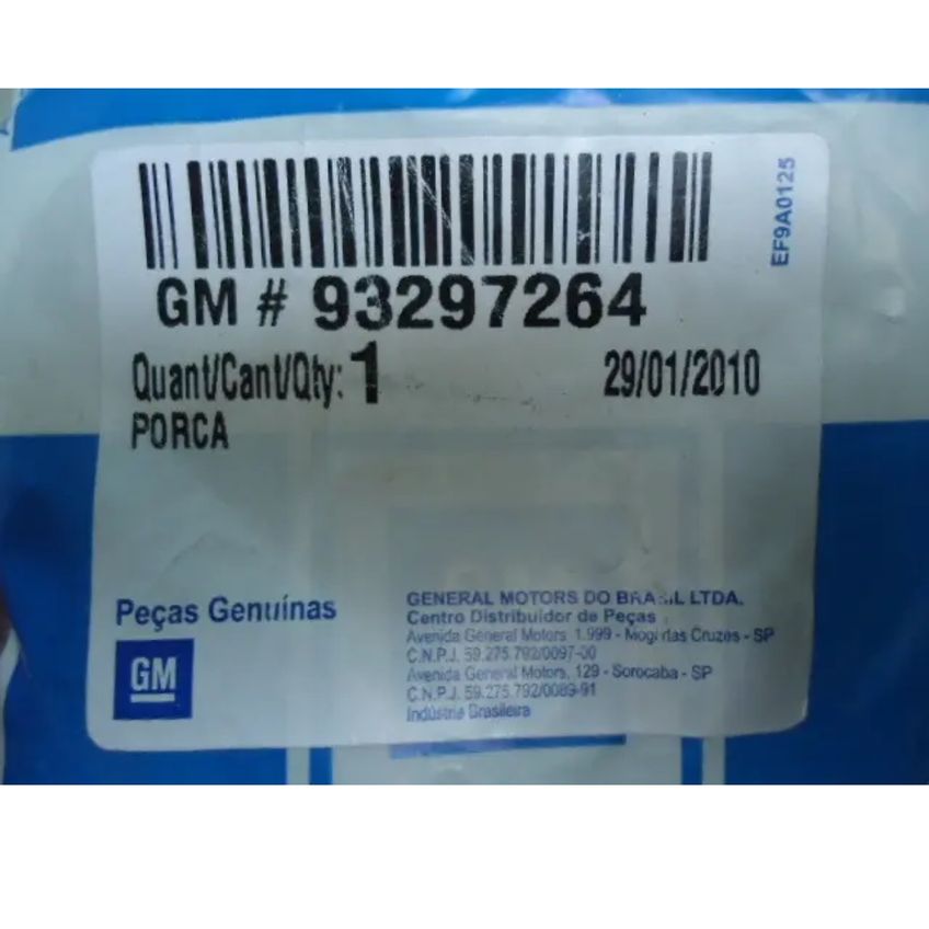 Porca Da Travessa No Assoalho Suspensão Dianteira 93297264 - imagem 3
