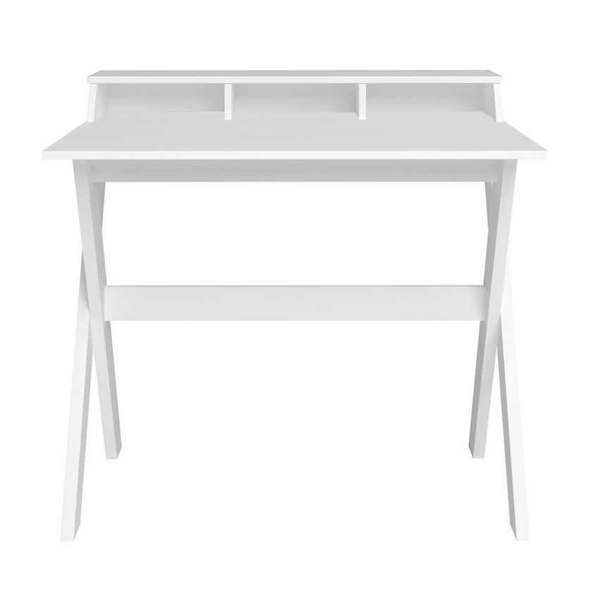 Escrivaninha Itália Com 3 Nichos Branco Artany - imagem 5