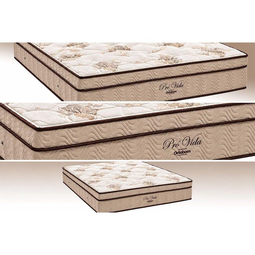 Cama Box Baú Crc King Colchão Molas Pró Vida Ortobom 193x203 - imagem 3