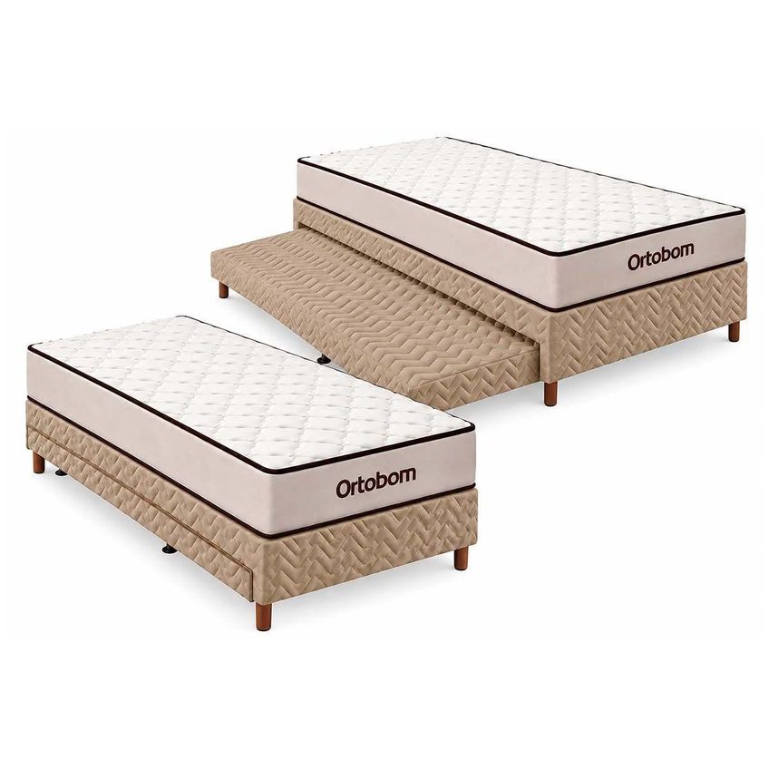 Cama Box C/aux CRC Solt+Colchão Ortopédico Fit 2.0 Ortobom - imagem 2