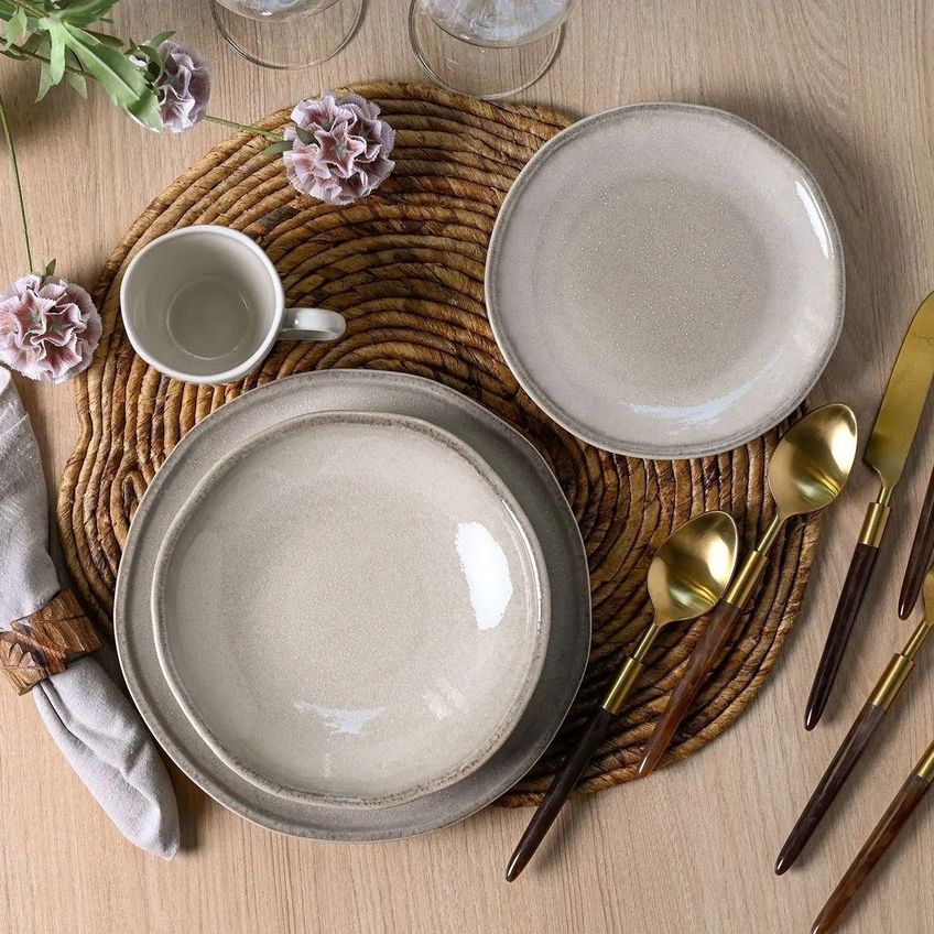 Aparelho De Jantar 16 Peças Daily Natural Off White Porto Brasil - imagem 4