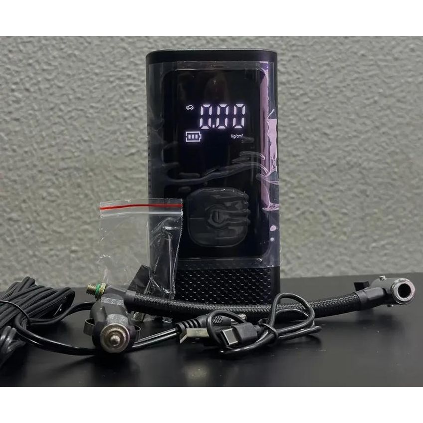 Mini Compressor Power Bank Portátil Bomba De Encher Pneu Carro Moto Bike Bola E Balão - imagem 4