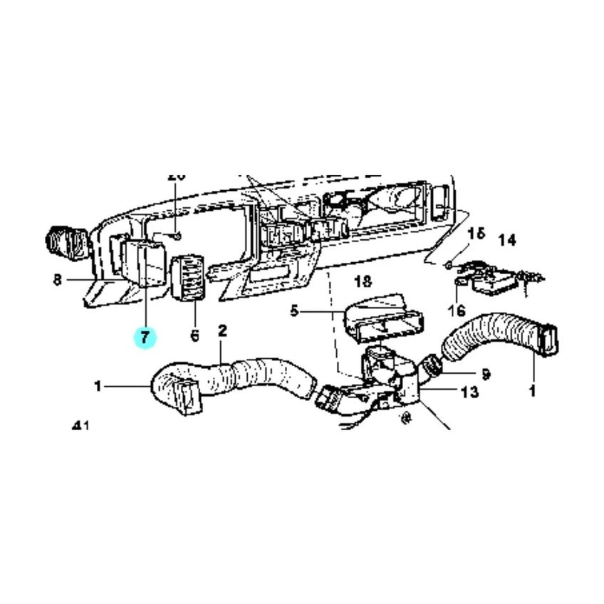 Alojamento Do Difusor De Ar Le Opala 1988 A 1992 Gm 52277543 - imagem 3