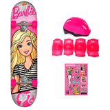 Barbie Skate com Acessórios de Segurança e Adesivos My Best Friend- Fun Divirta-Se
