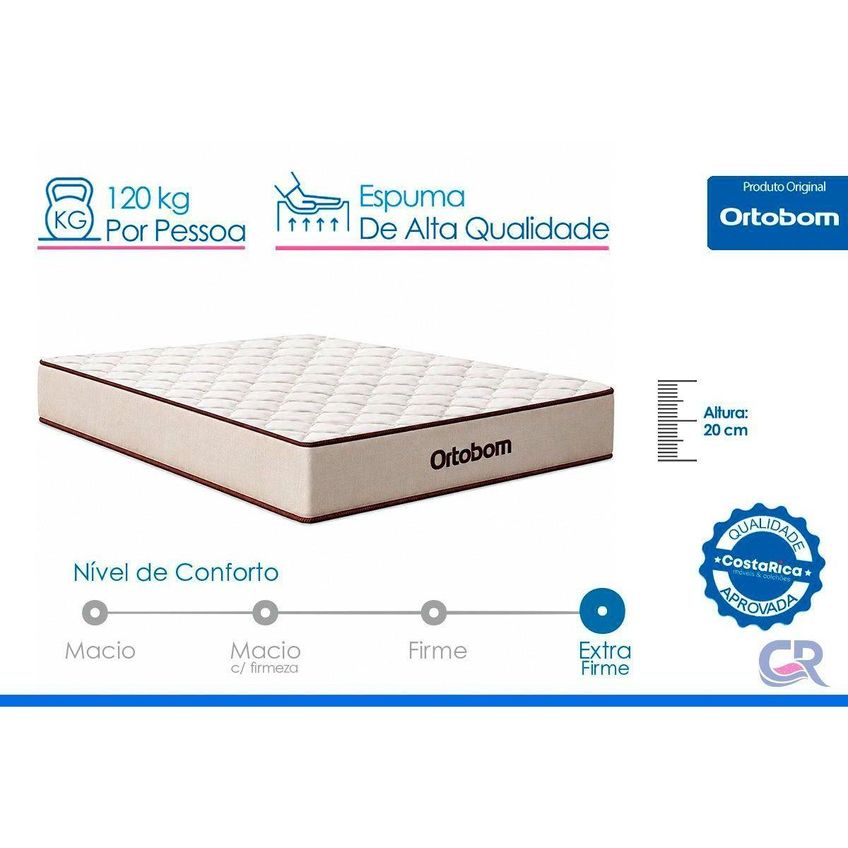 Cama Box C/aux CRC Solt+Colchão Ortopédico Fit 2.0 Ortobom - imagem 5