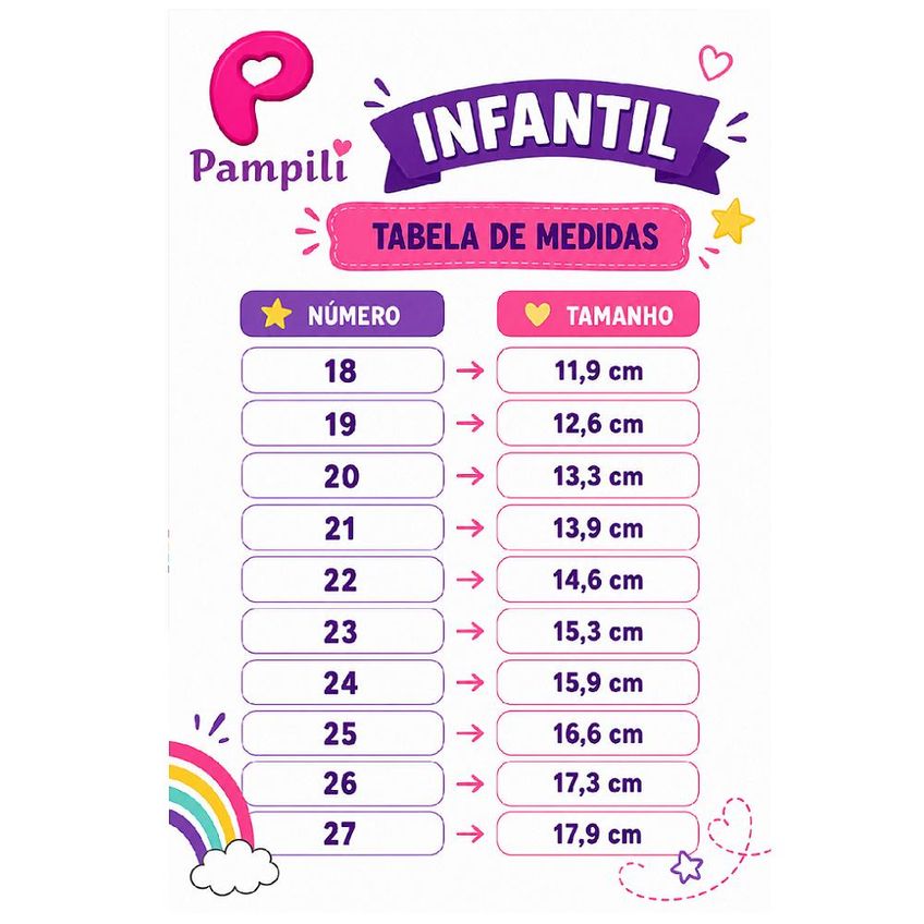 Tênis Pampili Up Casual Ref 738025000 Infantil - Rosa/Preto - 26 - imagem 5