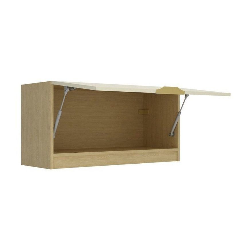 Cozinha Compacta Modulada 4 Peças Com Cristaleira Led Rodapé E Sem Tampo De Pia Nanda Nature Arenas Nature Arenas - imagem 5