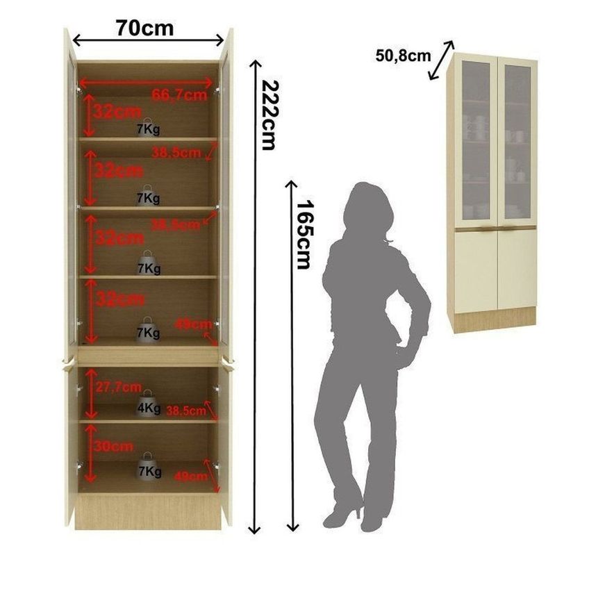 Cozinha Compacta Modulada Cristaleira Balcão Com Tampo Cootop E Sem Tampo De Pia Nanda Nuture Arenas Nature Arenas - imagem 5