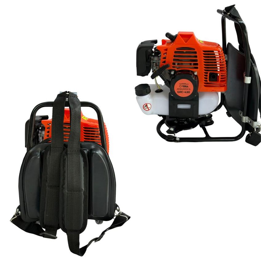 Roçadeira Costal GRC430 Terra à Gasolina 43cc 1,7HP Podador de Grama com Carretel Nylon + Faca 40 Dentes Vídea + Podador de Galhos e Esqueletador - imagem 3
