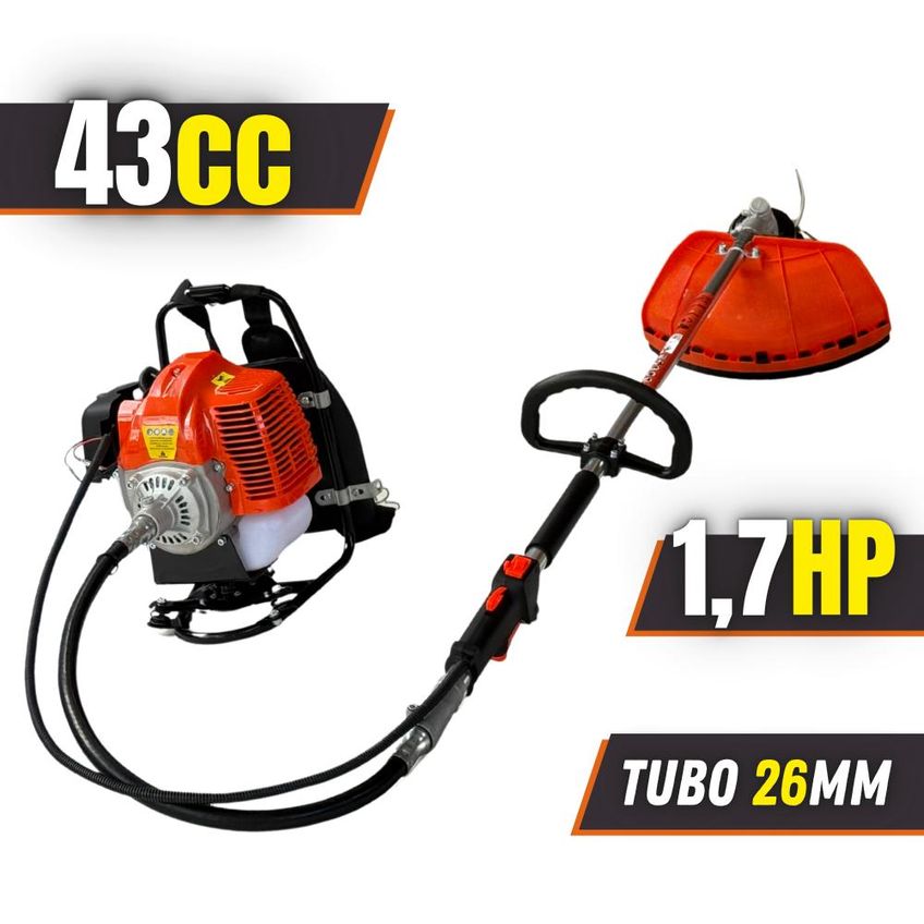 Máquina De Corta Grama Costal Terra Grc430 À Gasolina 43cc 1,7hp Roçadeira Com Lâmina 40 Dentes Vídea + Carretel + Podador De Galhos E Esqueleta - imagem 3