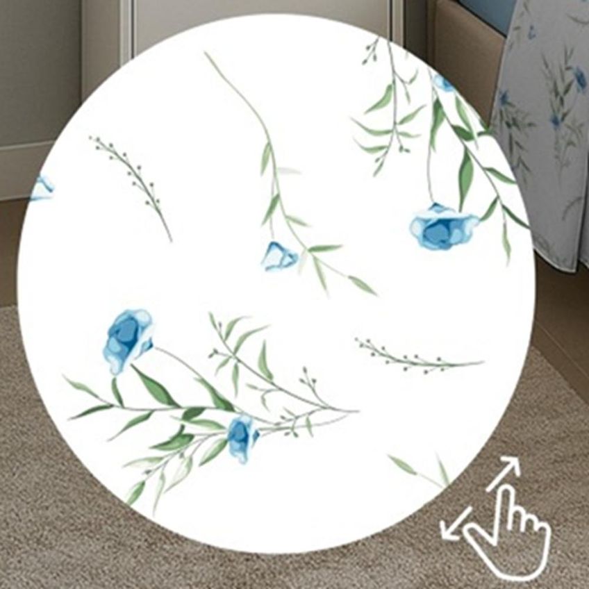 Jogo Cama Queen 4pc Alg. 150f Azul 7872 Estamparia - imagem 2