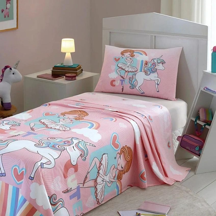 Jogo De Cama Solteiro Kids 150 Fios Fantasia 02 Dohler - imagem 4