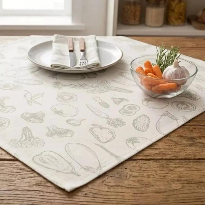 Toalha Chá Athenas Clean 78x78cm Legumes 01 Dohler - imagem 4