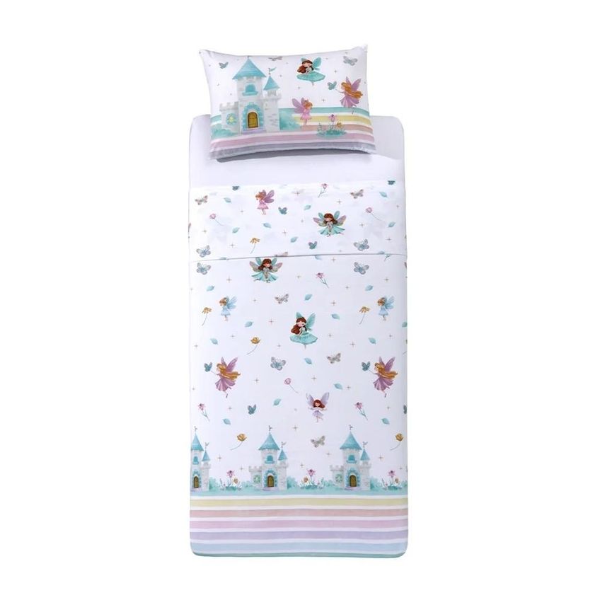 Jogo De Cama Solteiro Kids 150 Fios Fadas 01 Dohler - imagem 4