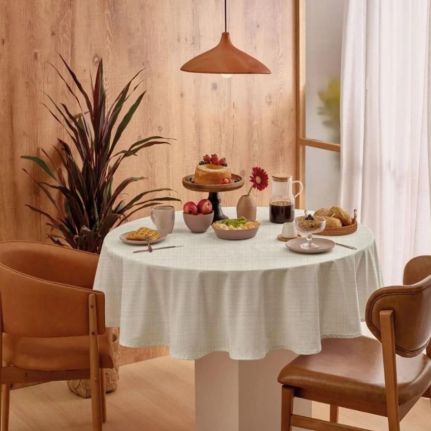 Toalha Mesa Redonda Elegance 160cm Sortida Teka - imagem 4