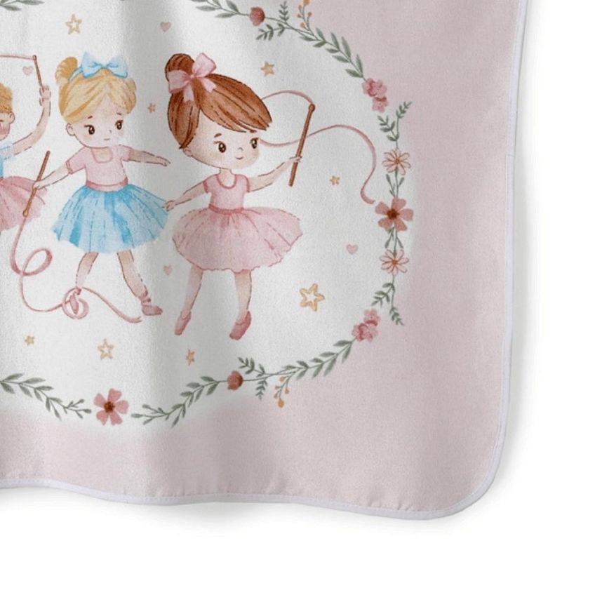 Toalha Banho Velour Com Capuz 70x90cm Bailarina 06 Dohler - imagem 3