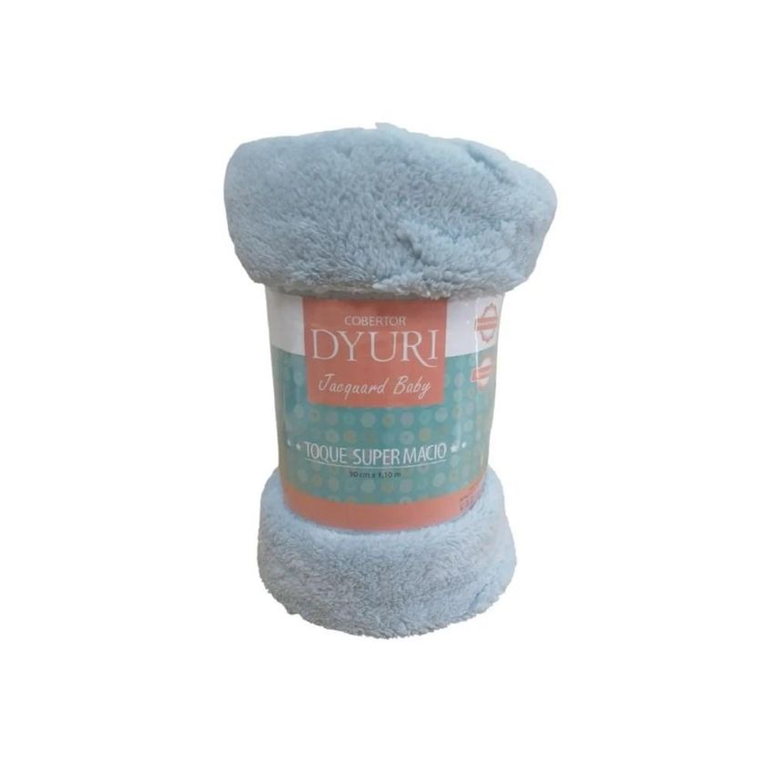 Cobertor Baby Dyuri Jacquard Sortida Azul Jolitex - imagem 3