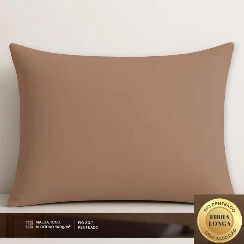Fronha Avulsa Malha Premium 50cmx70cm Moccha Sul Brasil - imagem 4