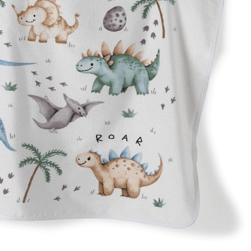 Toalha Banho Velour Com Capuz 70x90cm Dino 04 Dohler - imagem 3