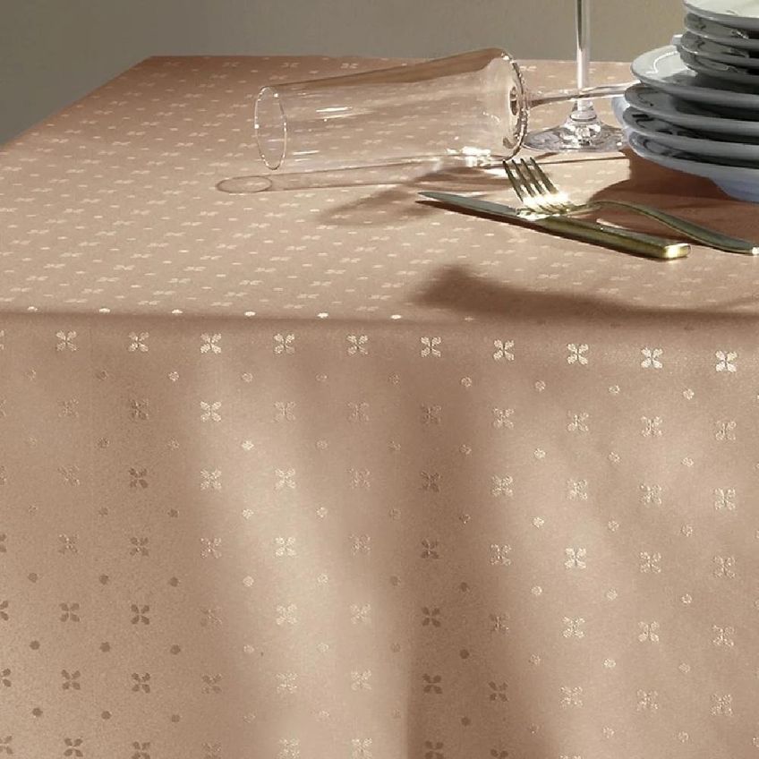Toalha Mesa Quadrada 140x140cm Requinte Cindy Bg Rose Dohler - imagem 3