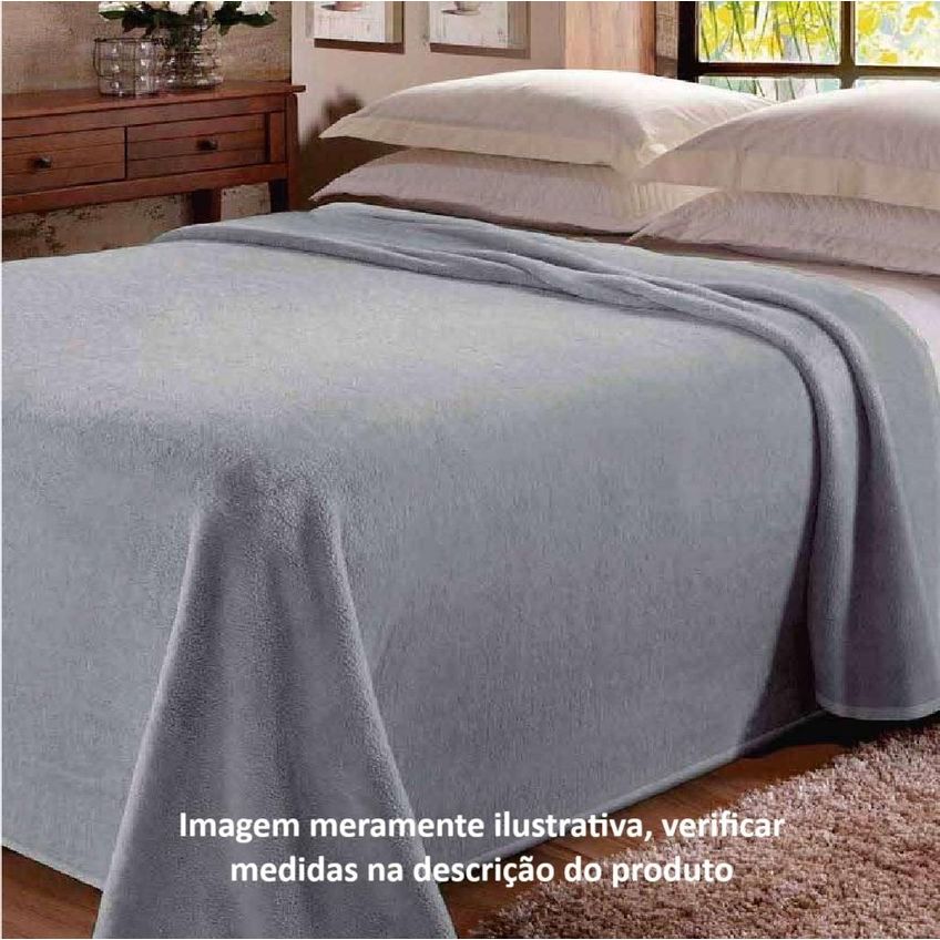 Manta Microfibra Solteiro 150x220cm Unicolor Niquel Jolitex - imagem 3