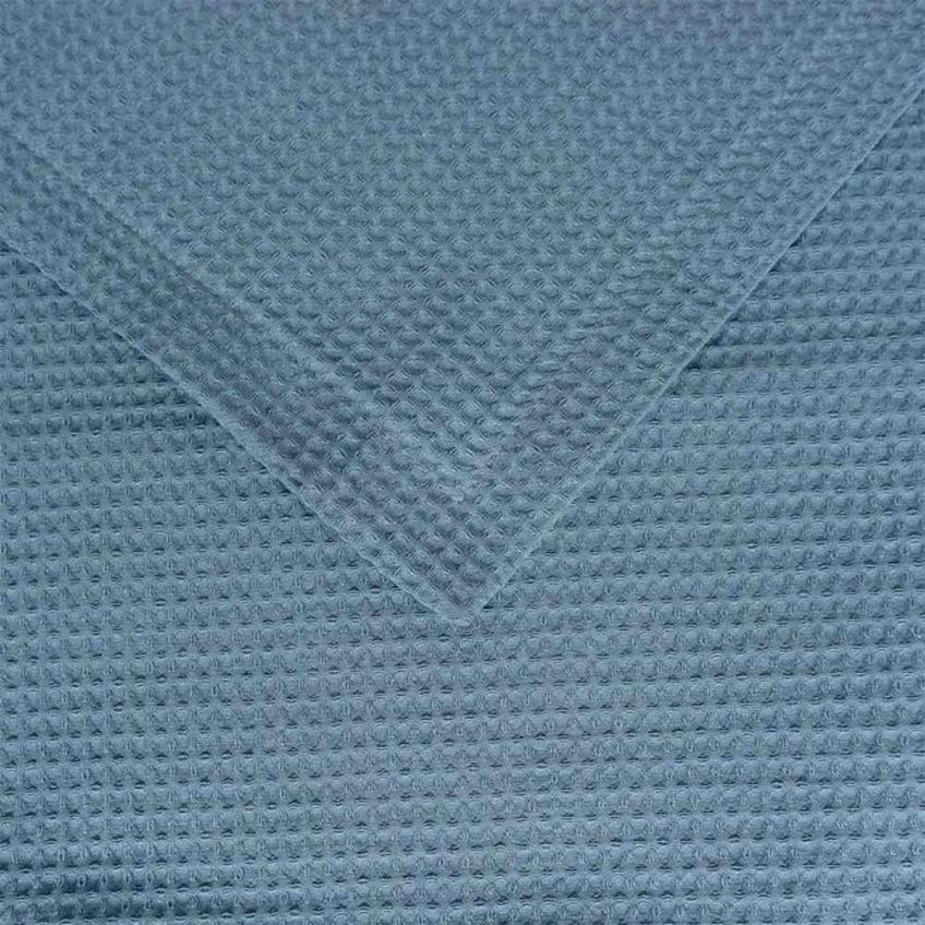 Colcha King 3 Peças Algodão Piquet Favo Azul 12673 Dohler - imagem 5