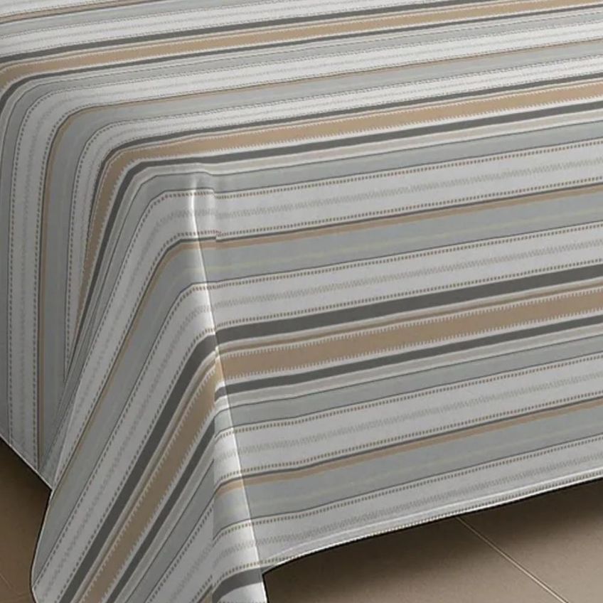 Jogo Cama Casal 4pc Alg. 150f Cinza 7980 Estamparia - imagem 5