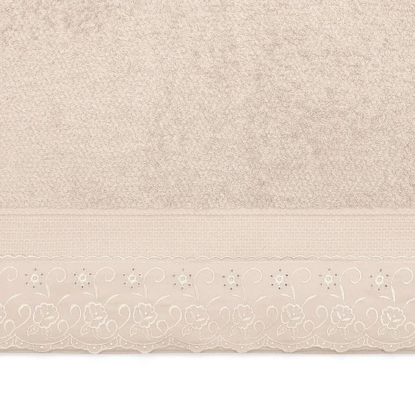 Jogo Toalha Banho 5pcs Melody Com Renda Alice Marfim Bouton - imagem 3