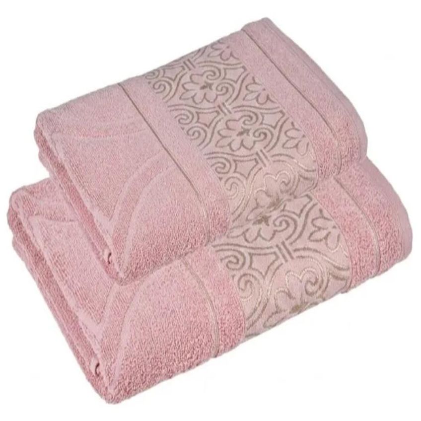 Jogo Toalha Banhão E Rosto 2 Peças Taj Rosa Blush Cavhome - imagem 3